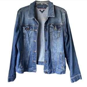 Tommy Hilfiger Women’s Denim Jacket, XL, Medium Wash